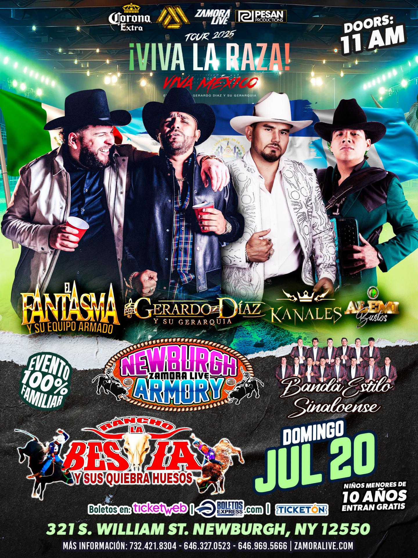 Buy tickets for EL FANTASMA Y GERARDO DÍAZ & SU GERARQUIA • KANALES • ALEMI BUSTOS EN NEWBURGH ARMORY (NEWBURGH, NY) EL FANTASMA Y GERARDO DÍAZ & SU GERARQUIA • KANALES • ALEMI BUSTOS EN NEWBURGH ARMORY (NEWBURGH, NY)